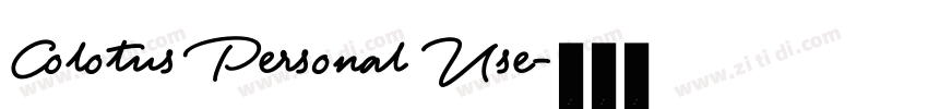 Colotus Personal Use字体转换